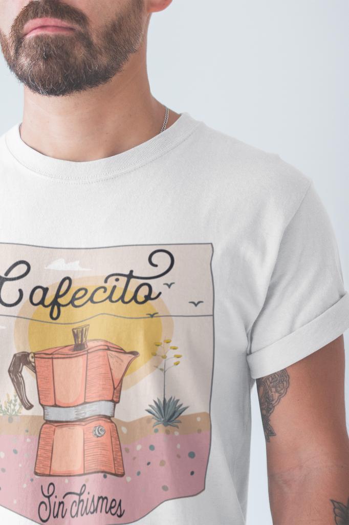 Coffee Percolator Cafecito T-shirt: Dreamy desert Unisex shirt.