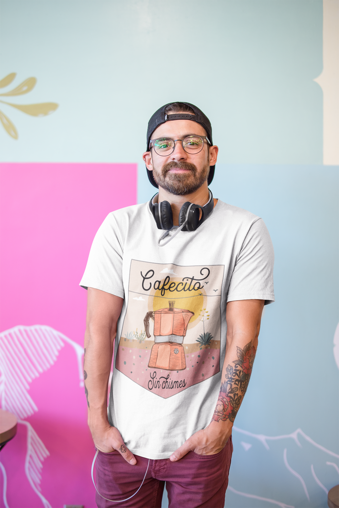 Coffee Percolator Cafecito T-shirt: Dreamy desert Unisex shirt.