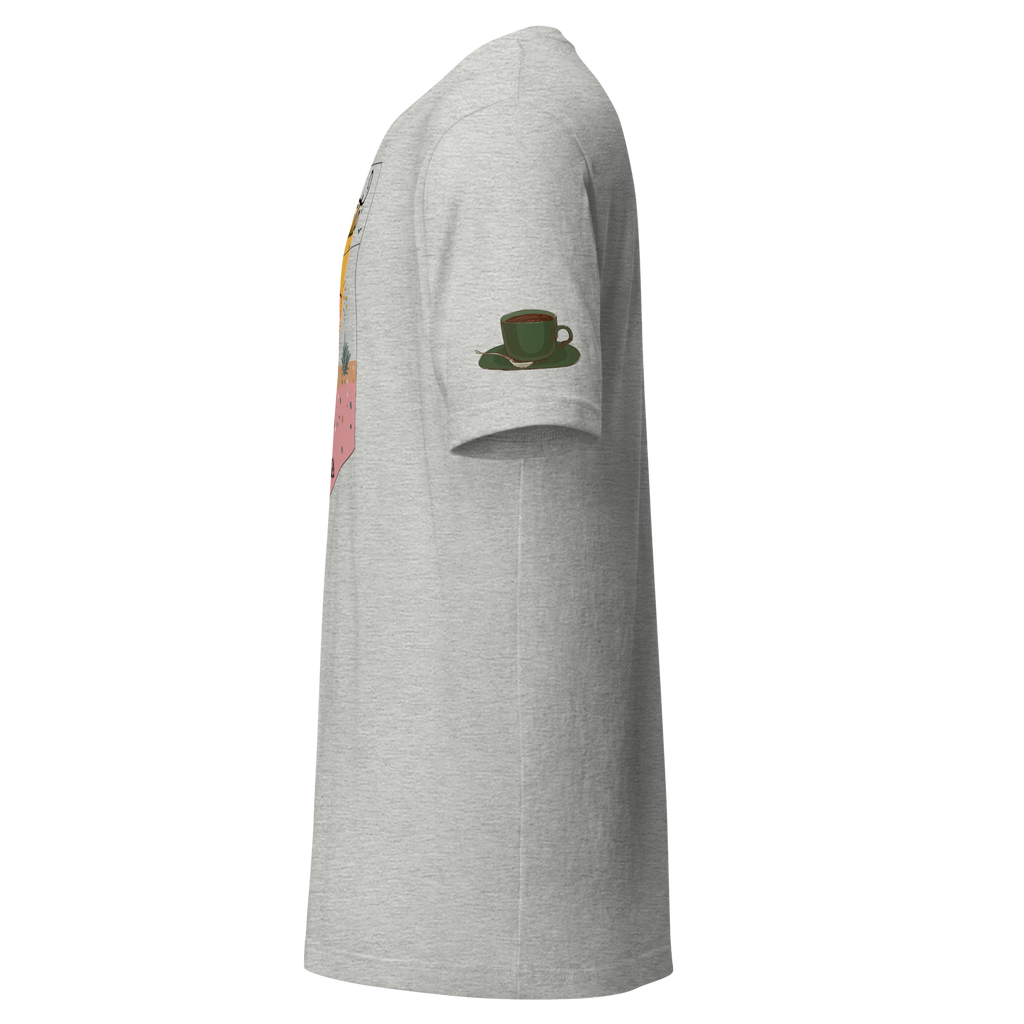 Coffee Percolator Cafecito T-shirt: Dreamy desert Unisex shirt.