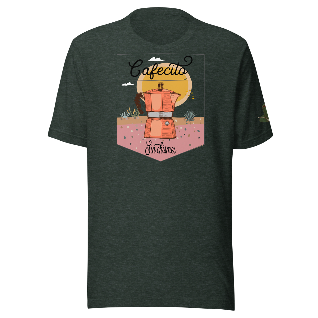Coffee Percolator Cafecito T-shirt: Dreamy desert Unisex shirt.