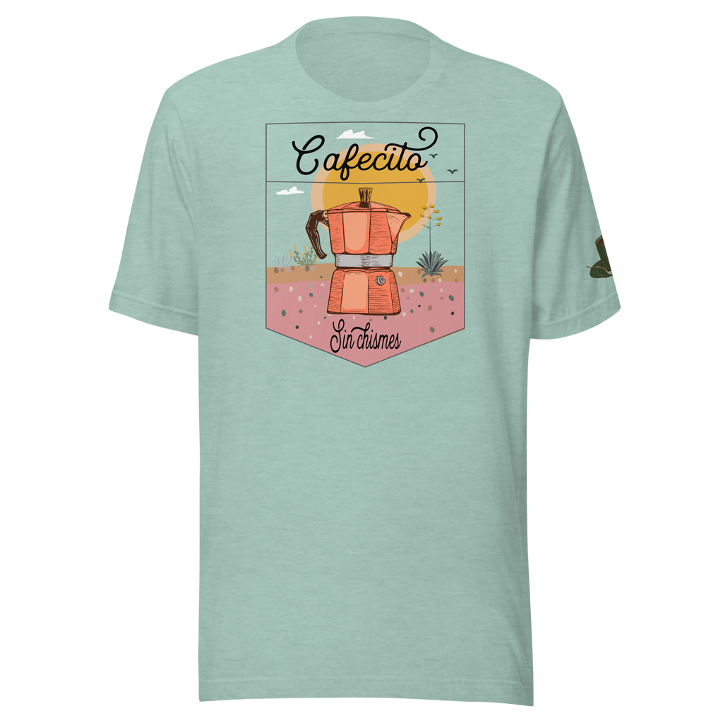 Coffee Percolator Cafecito T-shirt: Dreamy desert Unisex shirt.