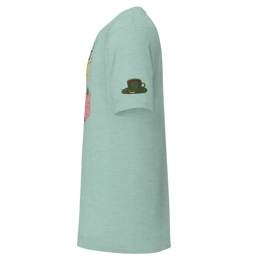 Coffee Percolator Cafecito T-shirt: Dreamy desert Unisex shirt.