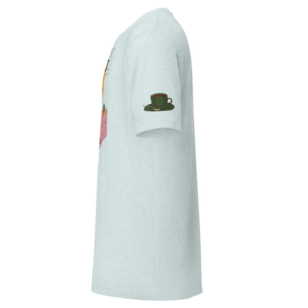 Coffee Percolator Cafecito T-shirt: Dreamy desert Unisex shirt.