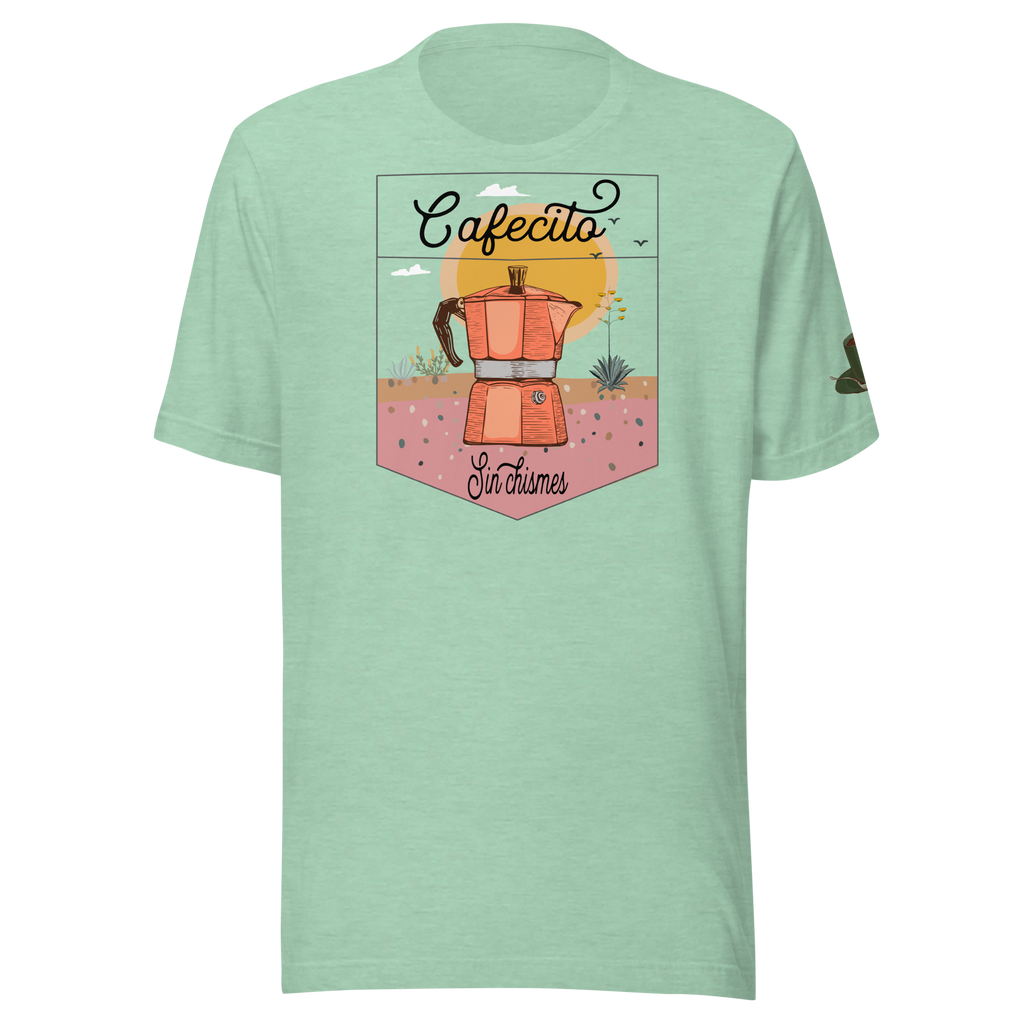 Coffee Percolator Cafecito T-shirt: Dreamy desert Unisex shirt.