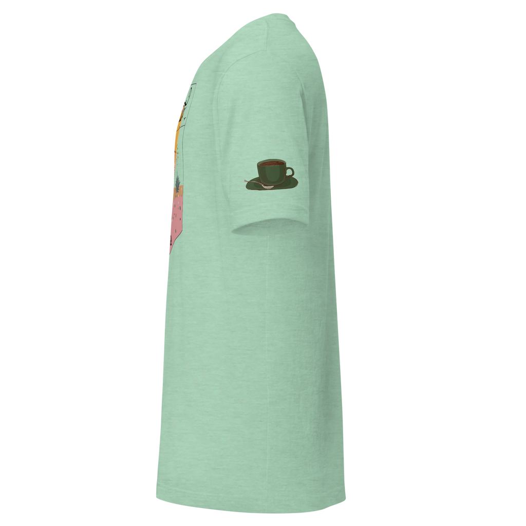 Coffee Percolator Cafecito T-shirt: Dreamy desert Unisex shirt.