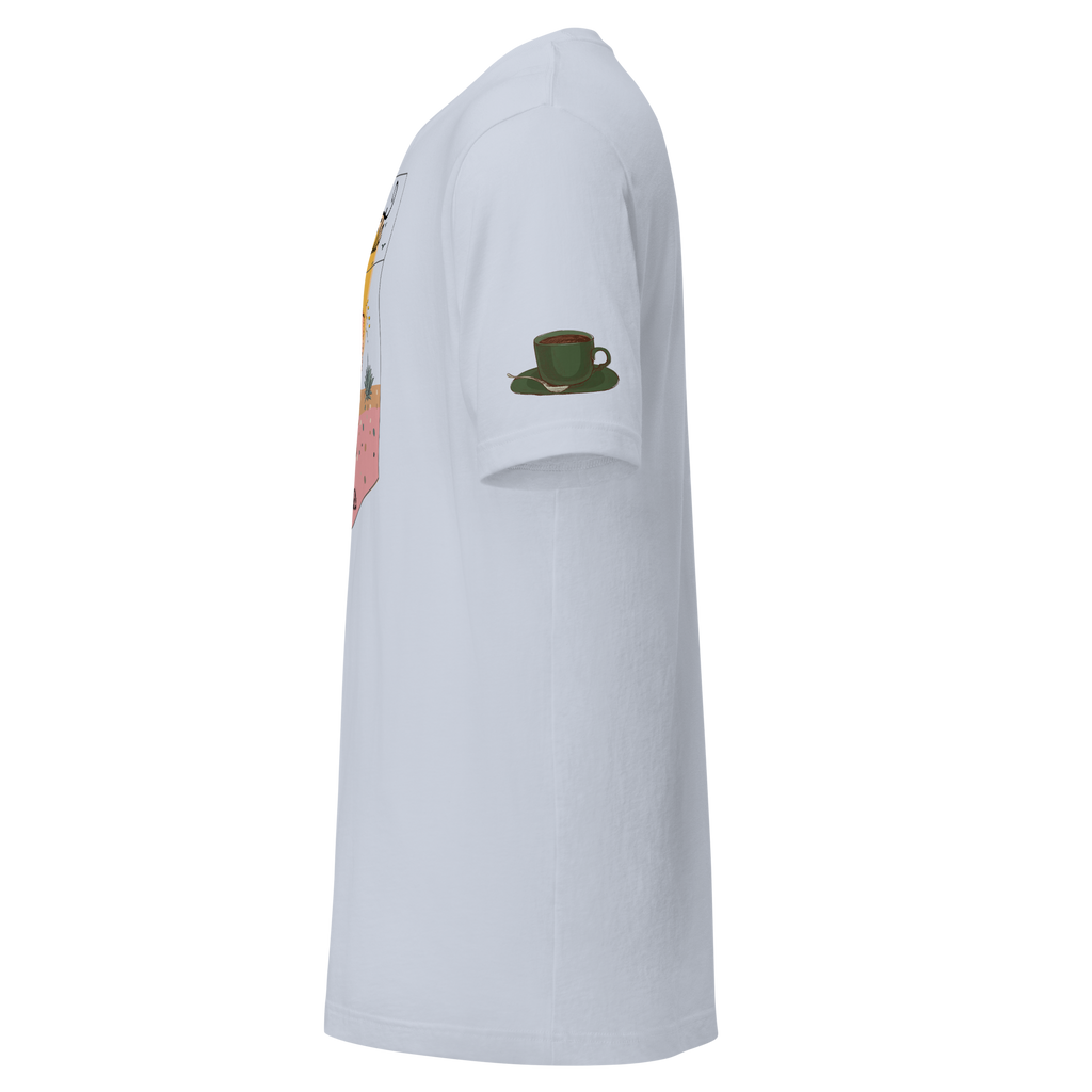 Coffee Percolator Cafecito T-shirt: Dreamy desert Unisex shirt.