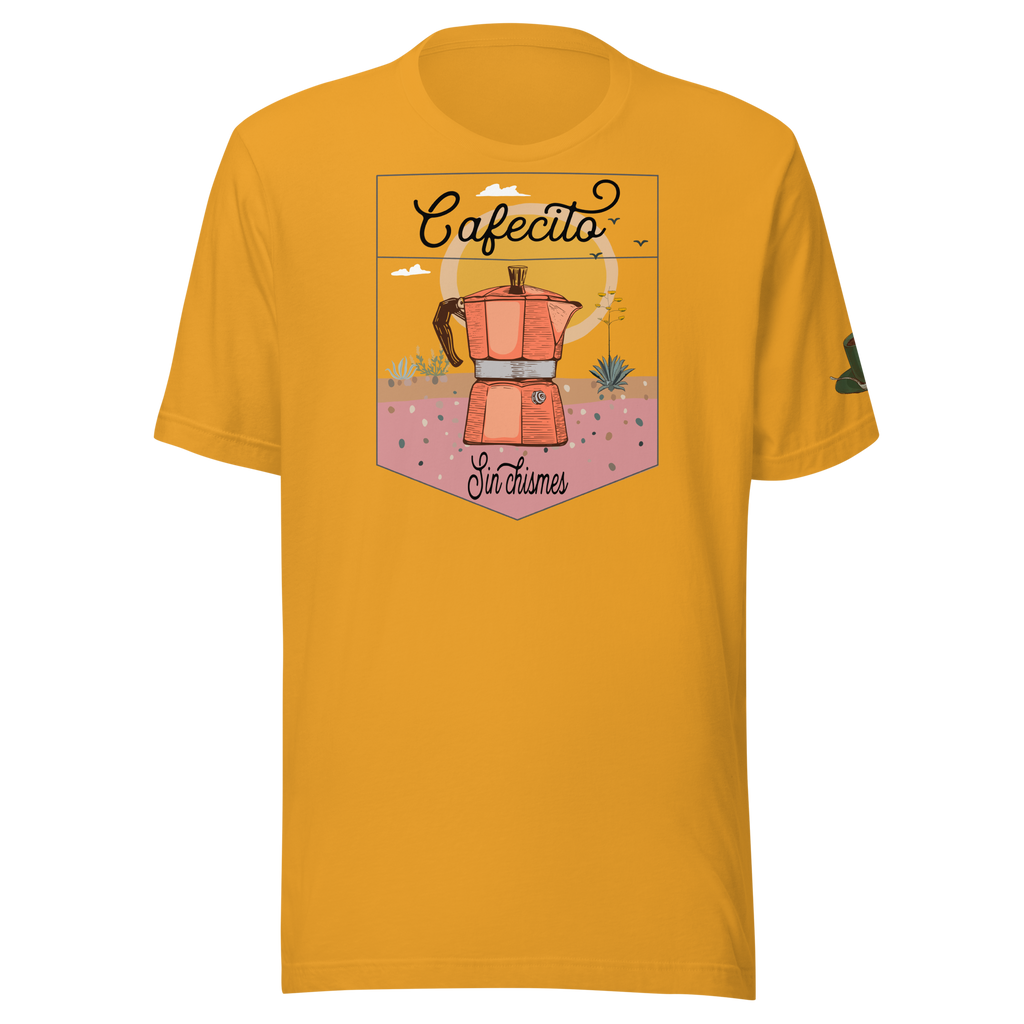 Coffee Percolator Cafecito T-shirt: Dreamy desert Unisex shirt.