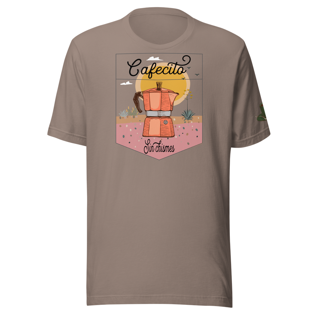 Coffee Percolator Cafecito T-shirt: Dreamy desert Unisex shirt.