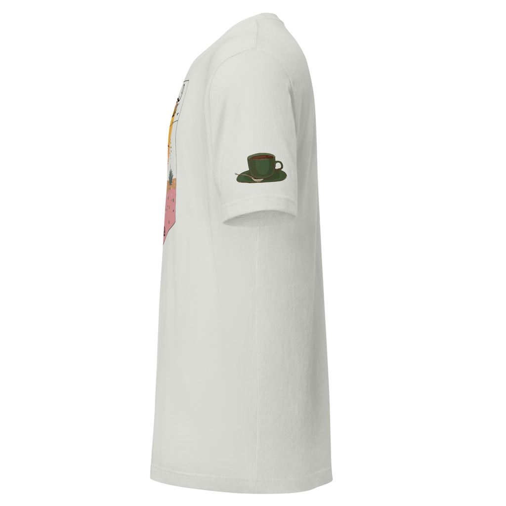 Coffee Percolator Cafecito T-shirt: Dreamy desert Unisex shirt.