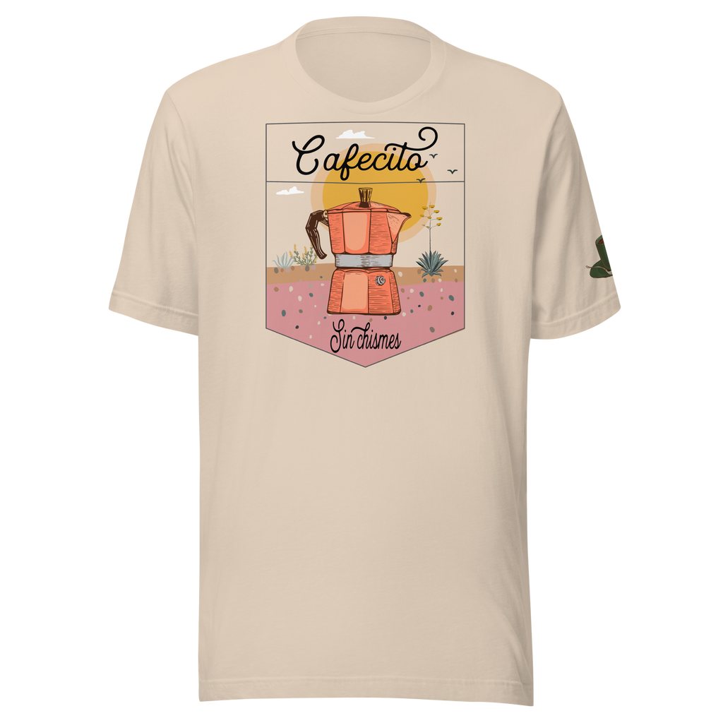 Coffee Percolator Cafecito T-shirt: Dreamy desert Unisex shirt.