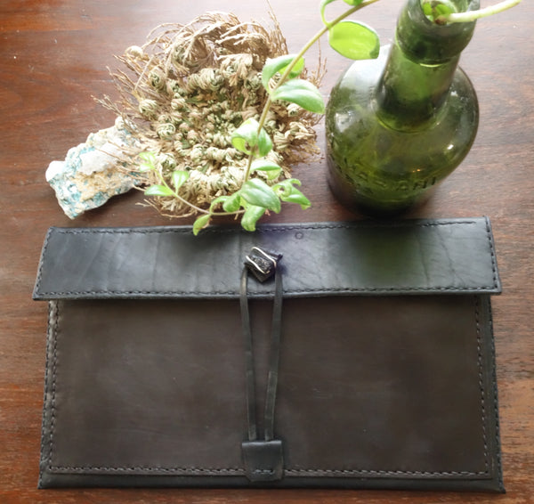 Vintage Repurposed Leather Clutch